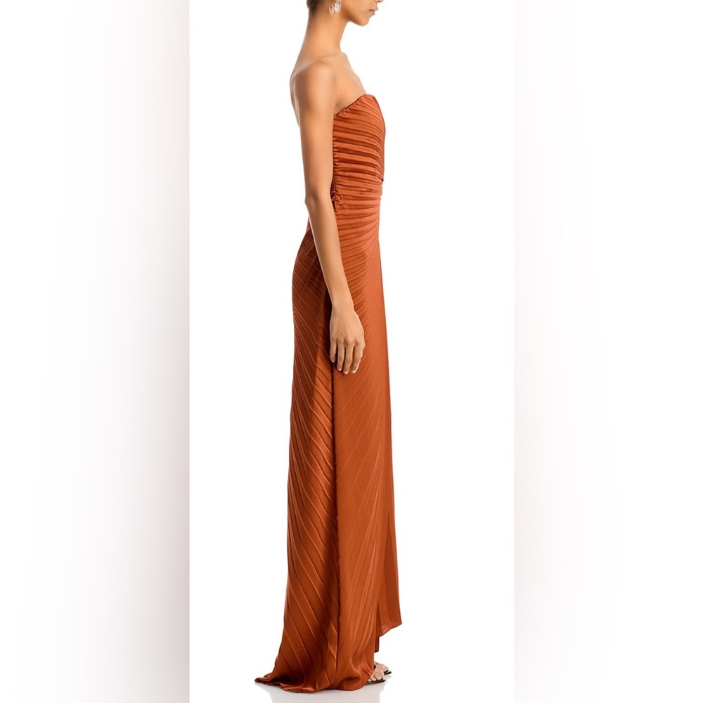 A.L.C. Layla Pleated Gown in Red Rock - Picture 5 of 8